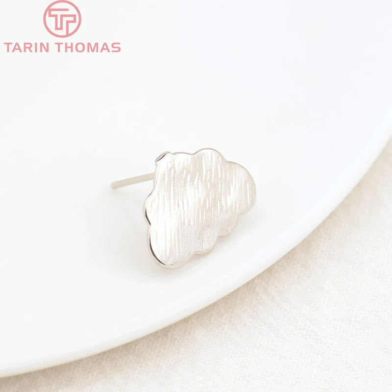 6 шт. латунные серьги-гвоздики с отверстиями 24 к | Украшения и аксессуары