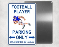 reserved parking football player metal sign aluminum sign man cave novelty gifts football player gifts sports sign