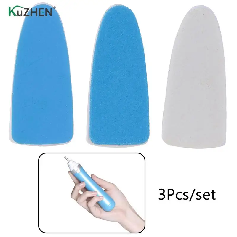 

3pcs Pedicure Nail Surface Grinding Device Electric Manicure Machine Replacing Heads Nail File Buffer Nail Art Tools