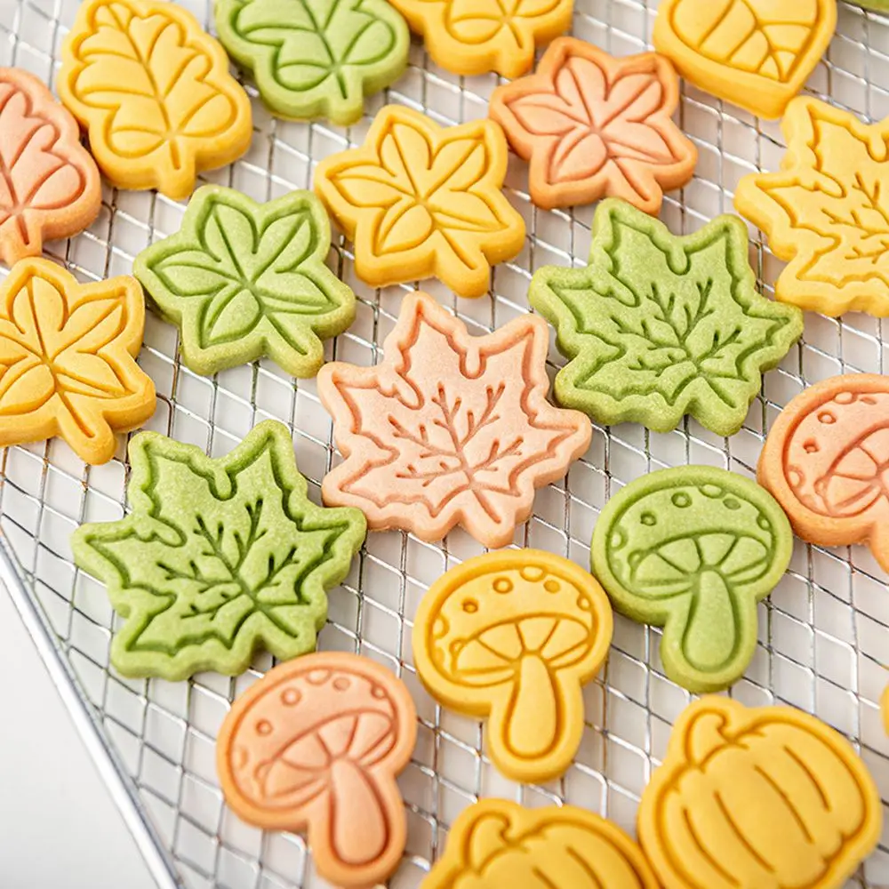 

New Mushroom Palm Fruit Pumpkin Cookie Biscuit Mould Embossing Mould Household