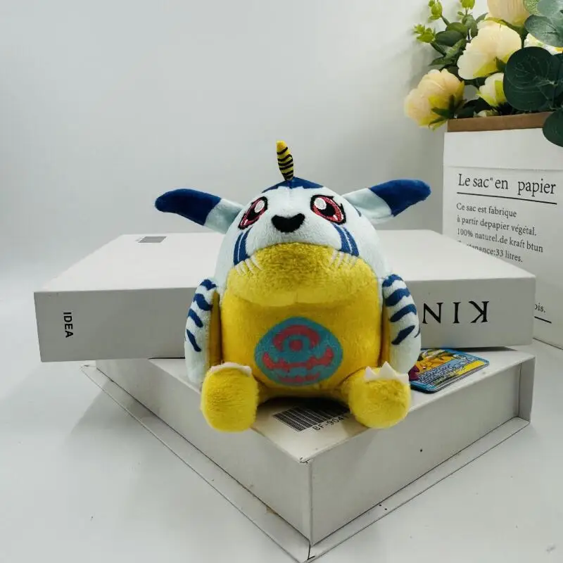 Фото Плюшевый брелок Digimon Adventure 12 см, милый аниме-персонаж Агумон, мягкая игрушка, украшение для школьного рюкзака, милый сувенир, подарок для друга №3