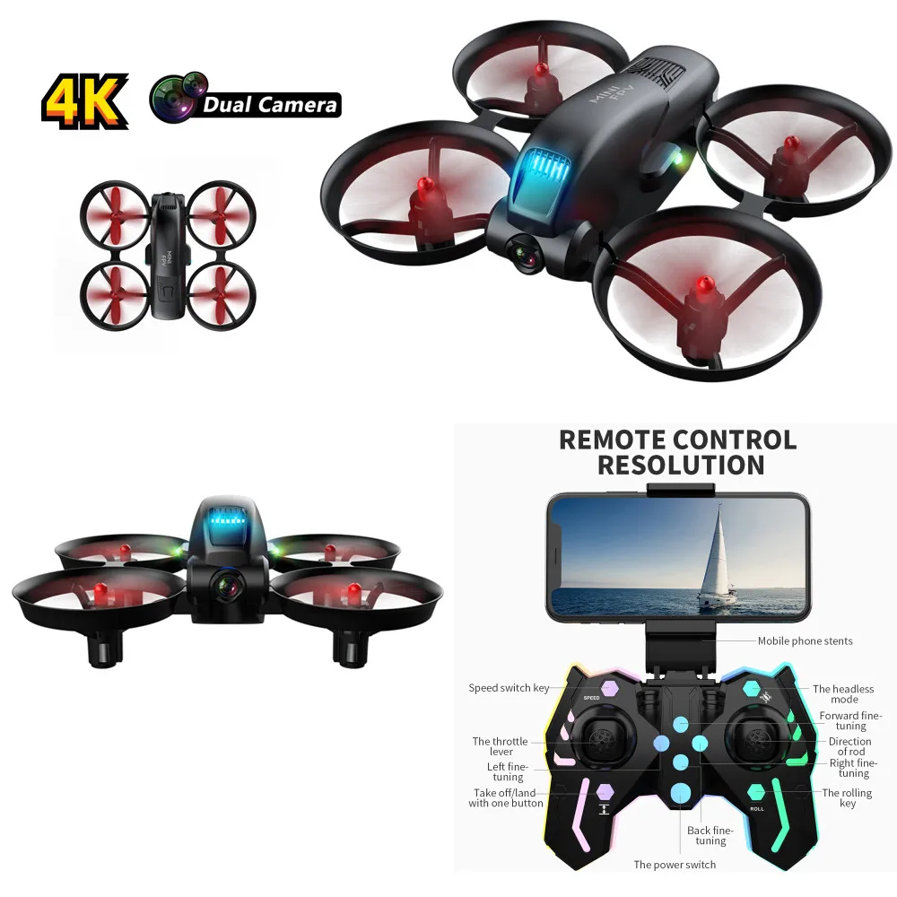 

2.4G Drones Cool Lighting Dron Profesional Rc Plane Hover for Children Professional Drone 4k Profesional Quadcopter With Camera