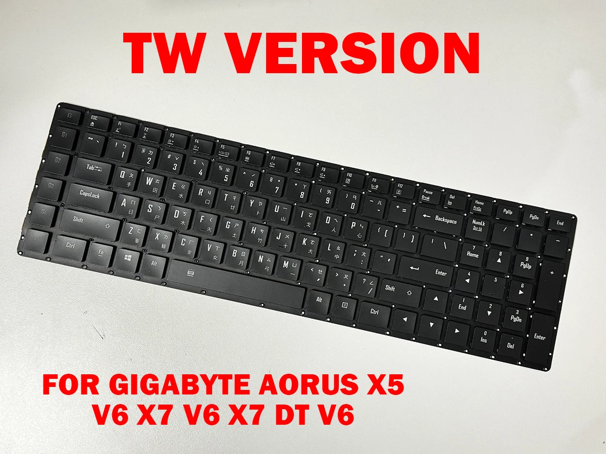 Для Gigabyte X5-MD AORUS X5 V6 X7 DT Китайская версия TW без RGB-подсветки клавиатуры ноутбука
