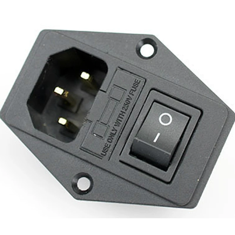 Аудиоадаптер Aucharm Copper HiFi C13 с разъемом IEC, позолоченный выключатель питания с плавким предохранителем.