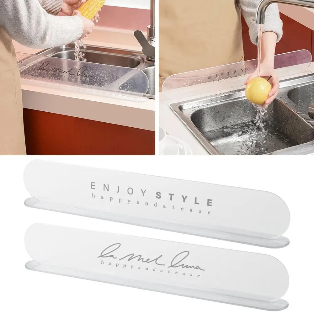 

Home Anti-Water Board Kitchen Accessories Sink Water Splash Guard Sucker Splash Waterproof Screen Fruit Washing Water Barrier