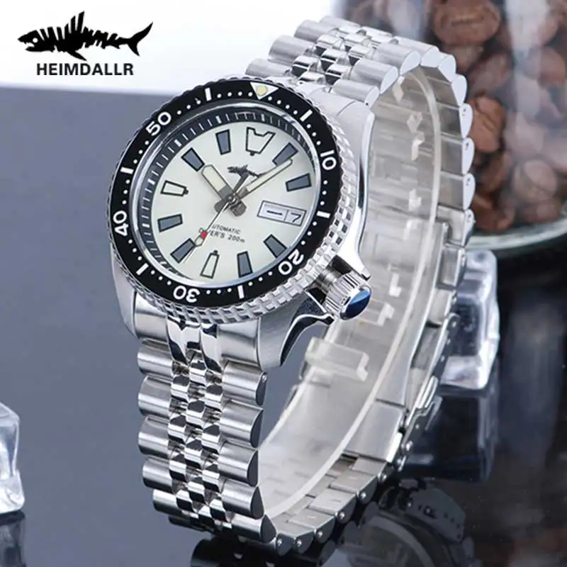 

Heimdallr Men's Automatic Diving Watch Sapphire Crystal C3 Super Panoramic Luminous 200M Waterproof Japan NH36A Mechanical Watch