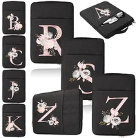 laptop travel bag universal 11 12 13 14 15 inch portable case pink flower print briefcase waterproof handbag for huawei hp apple