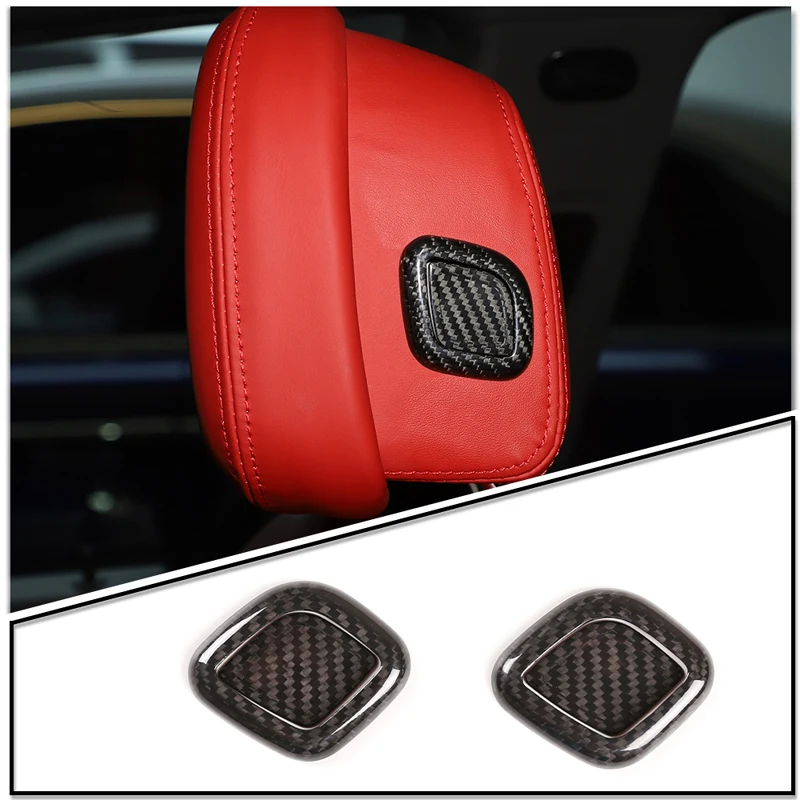 

Кнопки переключения подголовника для Maserati Levante ghiали Quattroporte 2013-21, отделка из натурального углеродного волокна, автостайлинг, автомобильные аксессуары