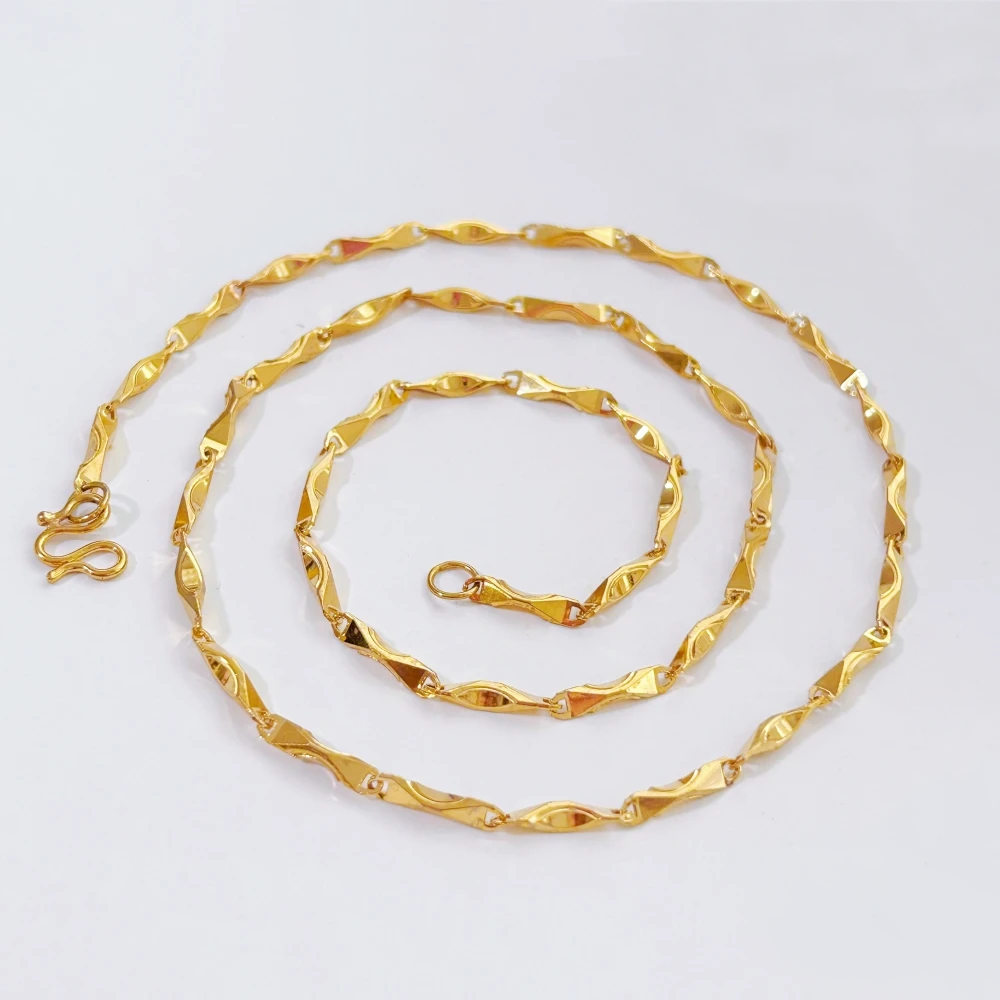 Дубай позолоченные 2 5 мм цепочки с волнами воды для женщин 22-дюймовый воротник Femme