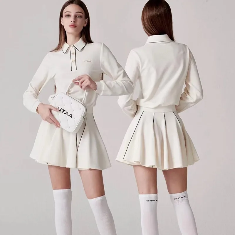 Women's GOLF  Polo Collar Short Sleeve Ribbed T Shirt  Silk Touch Performance