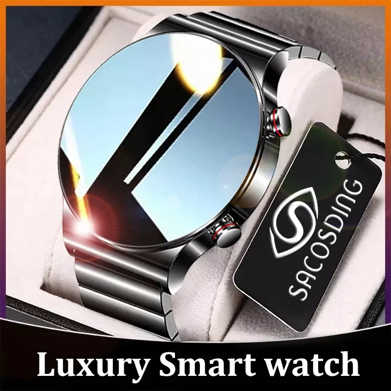 

454*454 HD1.39 inch Full Touch Screen Smart Watch Men Bluetooth Call IP68 Waterproof Music Player Fitness Tracker Men Smartwatch