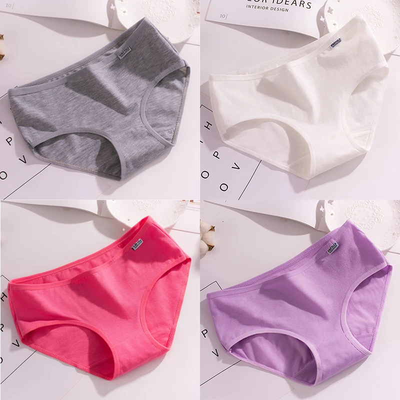 4Pcs/lot Girls Briefs Panties Cotton Teen Underwear Little Toddler  8-14Y images - 6