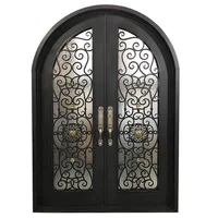 Golden Supplier Iron Glass Door Iron Entrance Door Wrought Iron Door for Home Interior Sliding Door Iron House Door