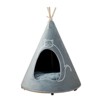 hot sale round pet bed soft dog sofa bed with canopy comfortable mattress pet bed wholesale