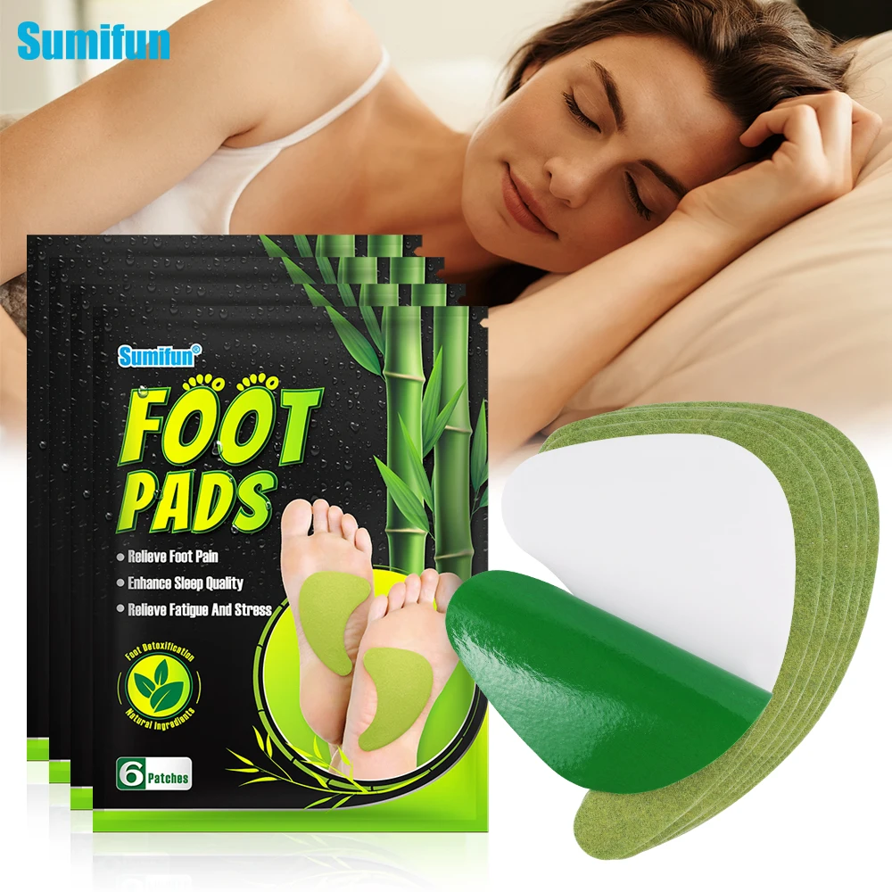 

12/24pcs Sumifun Wormwood Foot Massage Pad Relieve Insomnia Reduce Stress Detox Bamboo Essence Herbal Care Acupressure Stickers