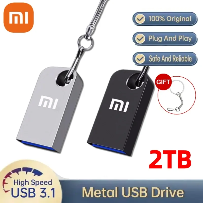 XIAOMI USB 3.1 128 ГБ OTG Металлический 1 ТБ Ручка-накопитель 2 Портативный тип C