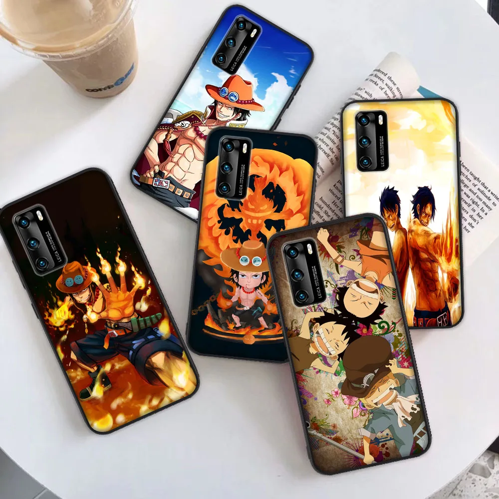 Фото Чехол One Piece Ace для OPPO A1 A16 A15 A17k A3 A17 A1K A12s A16k A3s A12e A15S A3X A16S A18 A12 Pro 5G, черный №2