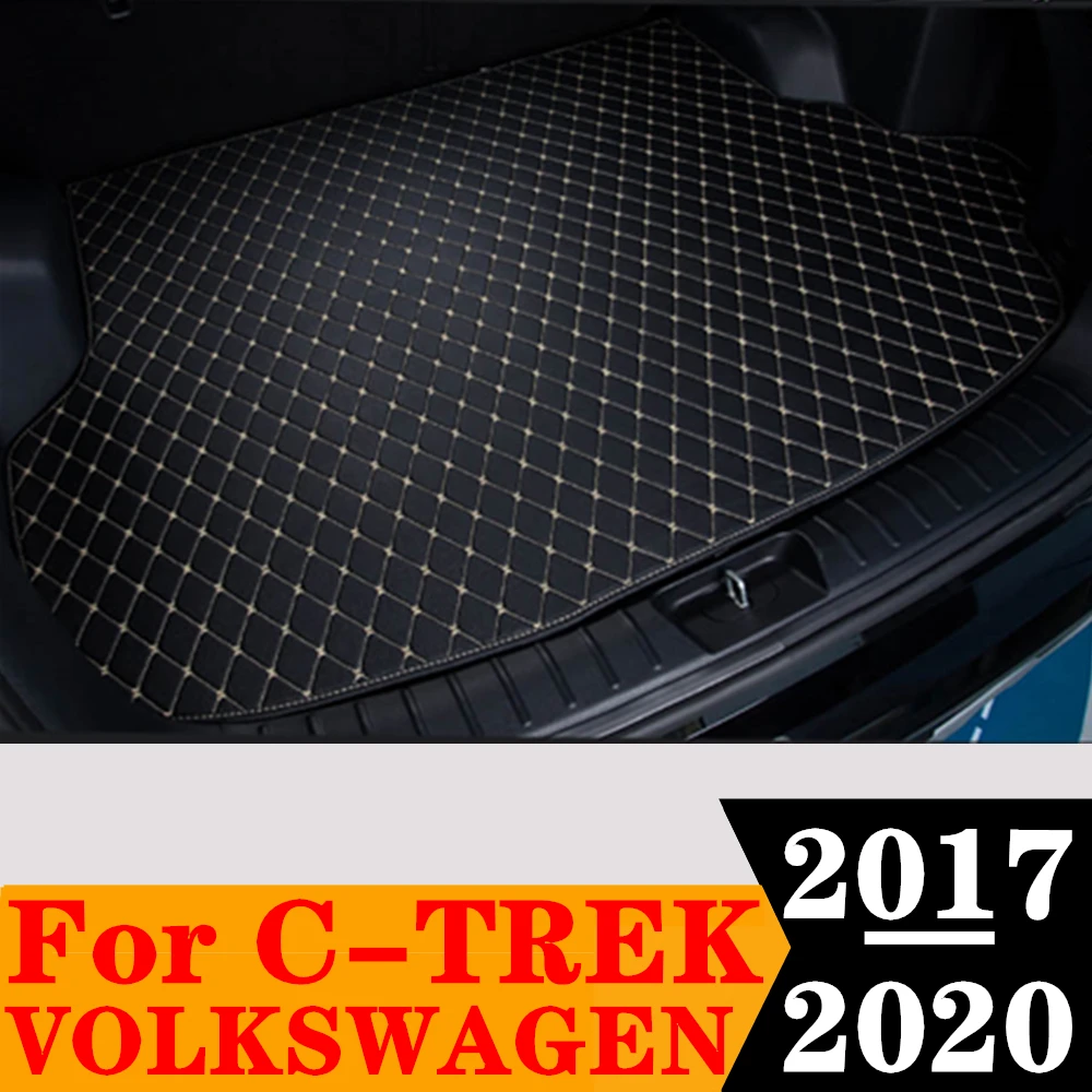 

Sinjayer Car AUTO Trunk Mat ALL Weather Tail Boot Luggage Pad Carpet Flat Side Cargo Liner Cover For Volkswagen C-TREK 2017-2020