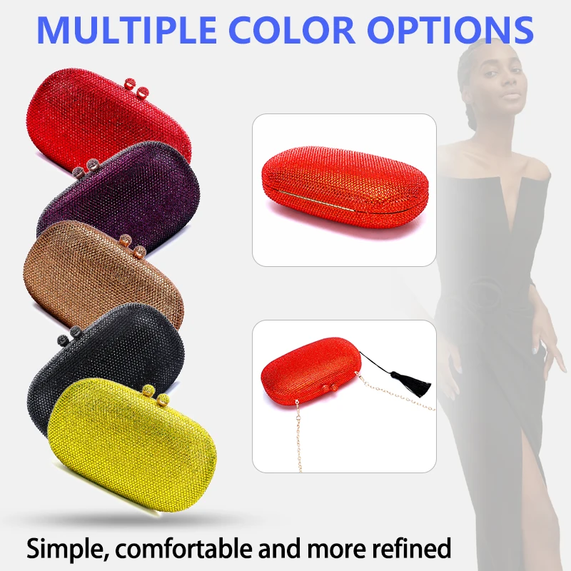 Новинка Женская вечерняя сумочка с кристаллами и стразами женская