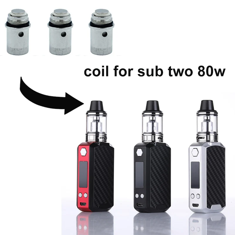 

5pcs/lot E8/E5 coils for SUB TWO 80W box mod kit can replace the internal coil of the atomizer, electronic cigarette core