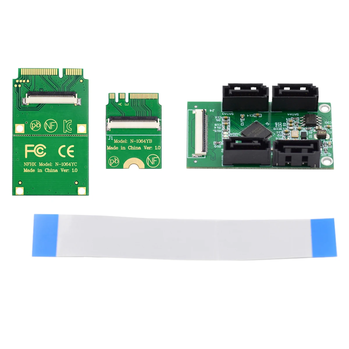 

Жесткая Фотокарта для SSD Mini PCI-E PCI Express & NGFF A + E Key к SATA 3,0, кабель адаптера с четырьмя портами 6 Гбит/с