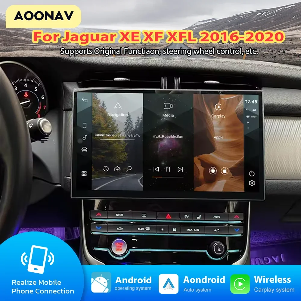 Автомобильная магнитола для Jaguar XE XF XFL 13 дюймов Android стерео экран GPS-навигация