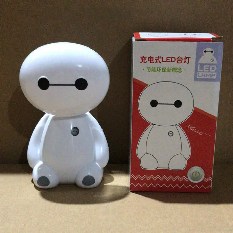 Аккумуляторная Настольная лампа Baymax для моделирования с мультяшными