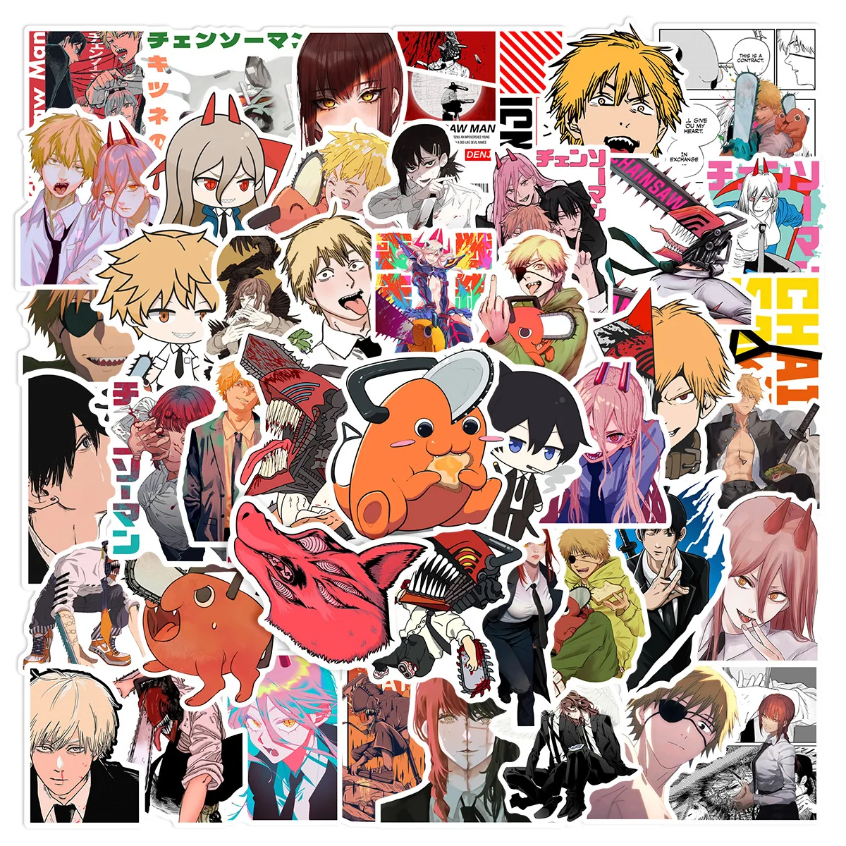 

10/30/50PCS New Trendy Cartoon Japanese Anime Characters Graffiti Interior Decoration Aesthetics DIY Book Stickers Toys Wholesal