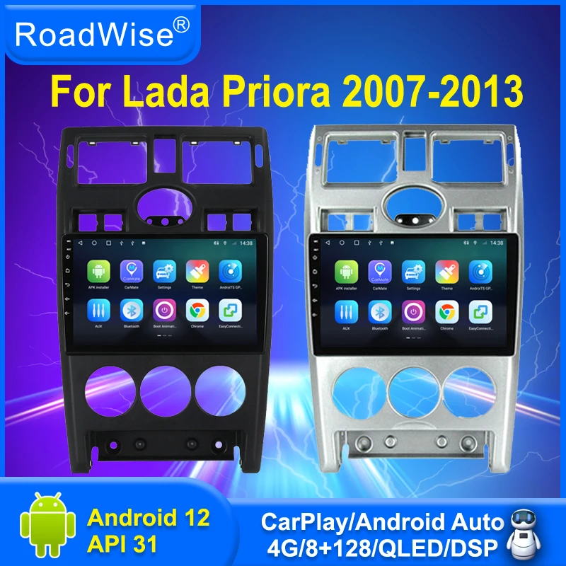 

Roadwise 8+256 Android 12 Car Radio For Lada Priora I 1 2007 - 2013 Multimedia Carplay 4G Wifi GPS DVD 2Din DSP Autoradio Stereo