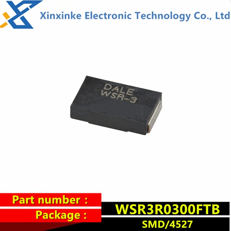 WSR3R0300FTB DALE WSR-3 0.03R 30mΩ 1% 4527 3W 75PPM Precision alloy power resistor New original genuine Current sensing resistor