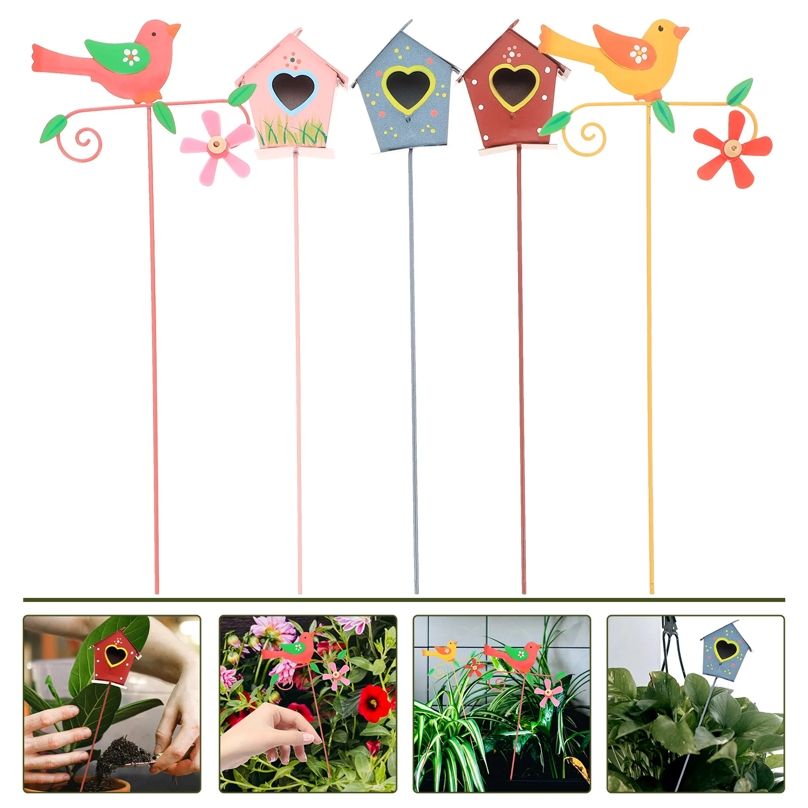 

Garden Metal Decor Stake Stick Stakes Flowerdecorative Windmill Lawn Flowers Pot Floral Outdoor Decoration Pick Ornaments