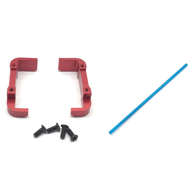 

2 Set RC Car Part: 1 Set RC Car Battery Baffle Mount Base & 1 Set Metal Central Drive Shaft