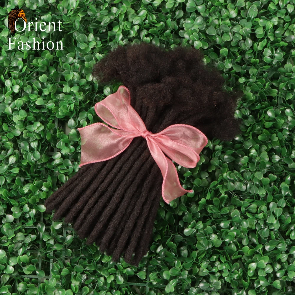 Недорогие волнистые афро курчавые волосы для наращивания человеческие дреды 100%