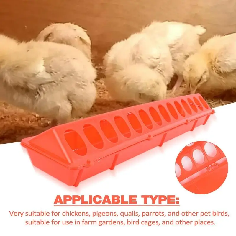 

Feed Trough Poultry Animals Feeder Spliceable Equipment Long-lasting PVC Material Easy To Feed Food & Water No Wastage Of Food