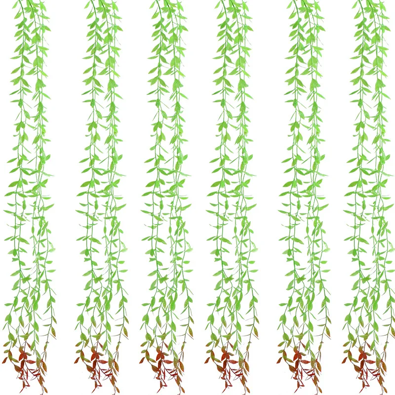 

Garland Fake Greenery Vine Leaves Hanging Green Foliage for Home Wedding Garden Wall Decoration