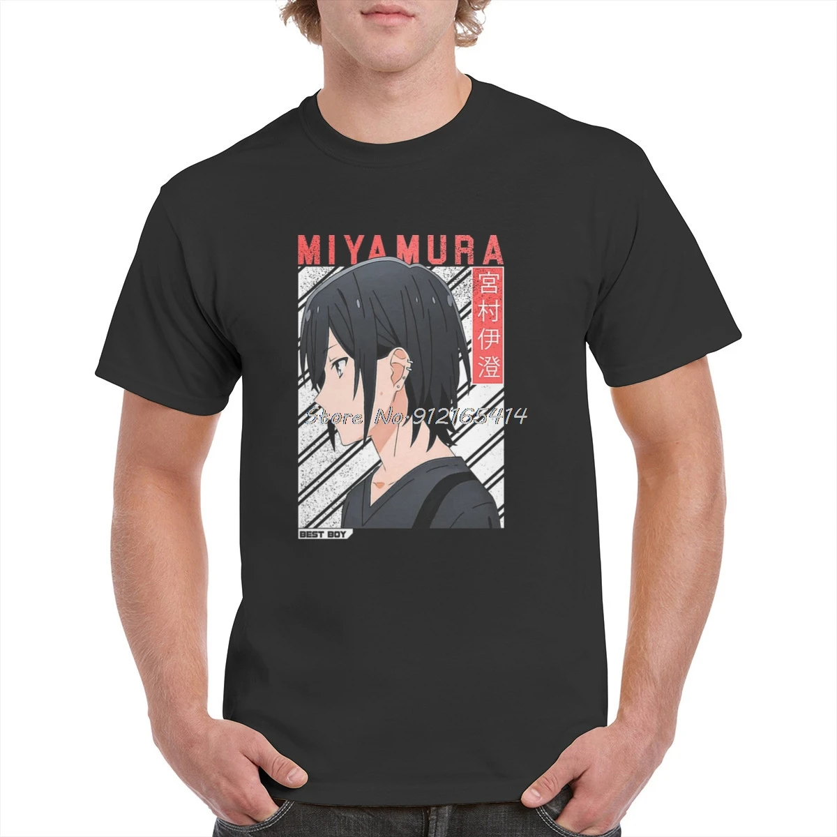 

Pop Izumi Miyamura T Shirt Unisex Harajuku Horimiya Tops Casual Cartoon Anime Graphics Cotton T-shirt Oversize Streetwear