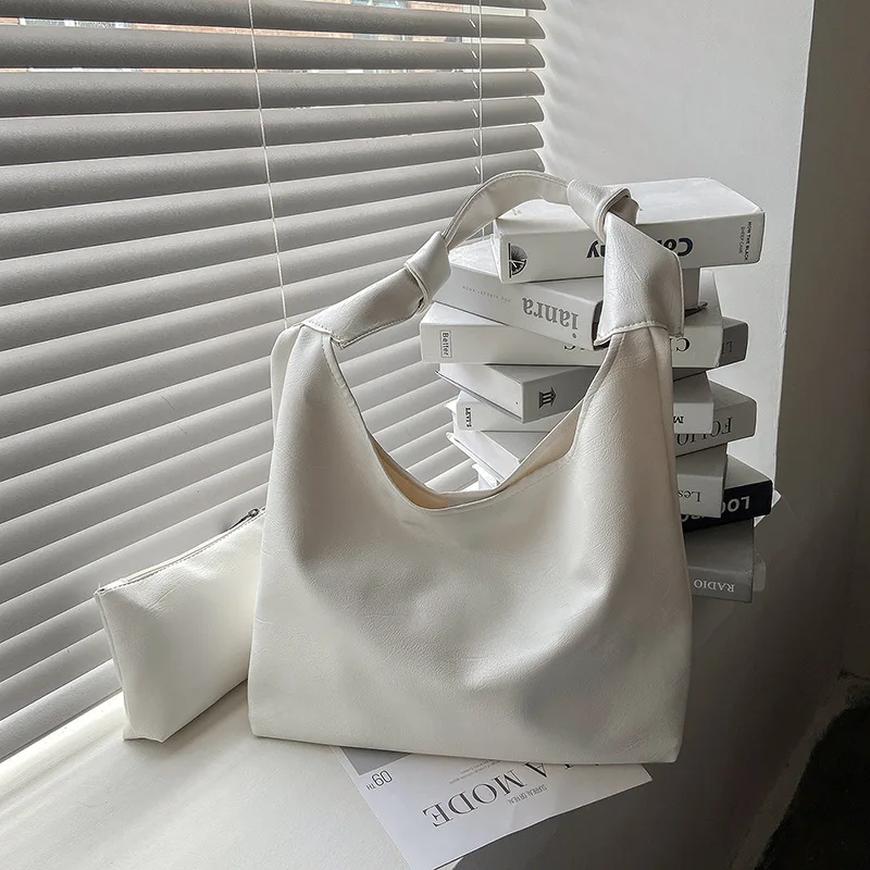 2023 женская сумка через плечо большой вместимости из мягкой искусственной кожи