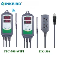 inkbird 110v thermostat itc 308 308 wifi led screen smart temperature controller heating cooling thermoregulator with alarms