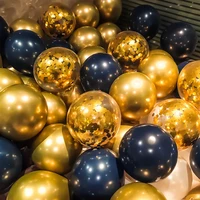 new 5015pcs 10inch gold silver black metal latex confetti balloons wedding decorations matte globos birthday party decorations