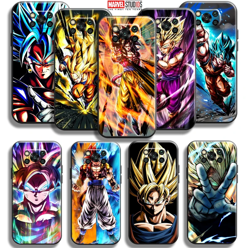 

Goku Dragon Ball For Xiaomi Poco X3 Pro NFC Poco X3 GT Phone Case Funda Carcasa Coque Back Soft Black Liquid Silicon