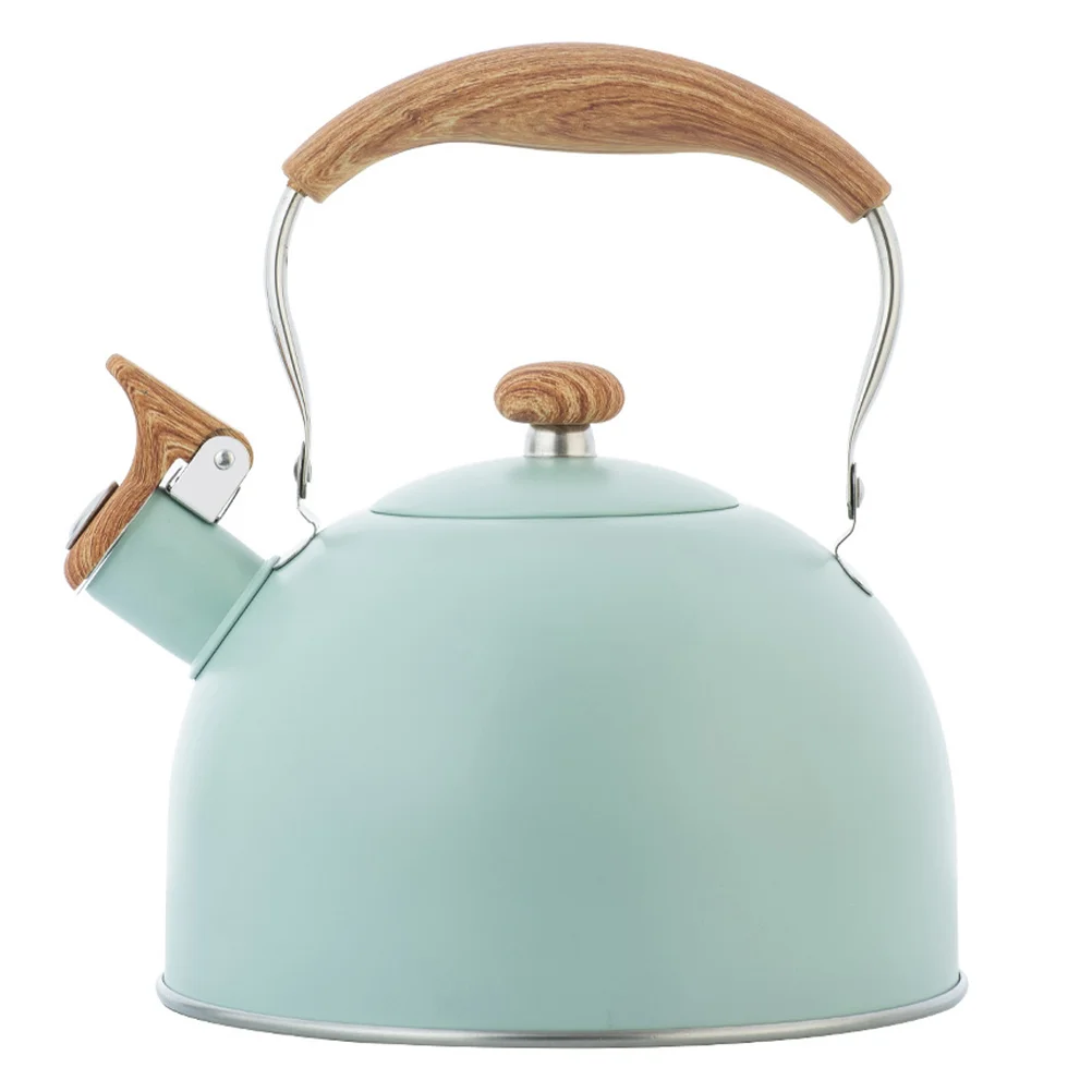 

Camping Kettle Teakettle Teapot Whistling Stovetop Kettles Coffee Percolator Gas Heater Indoor Wooden Steel
