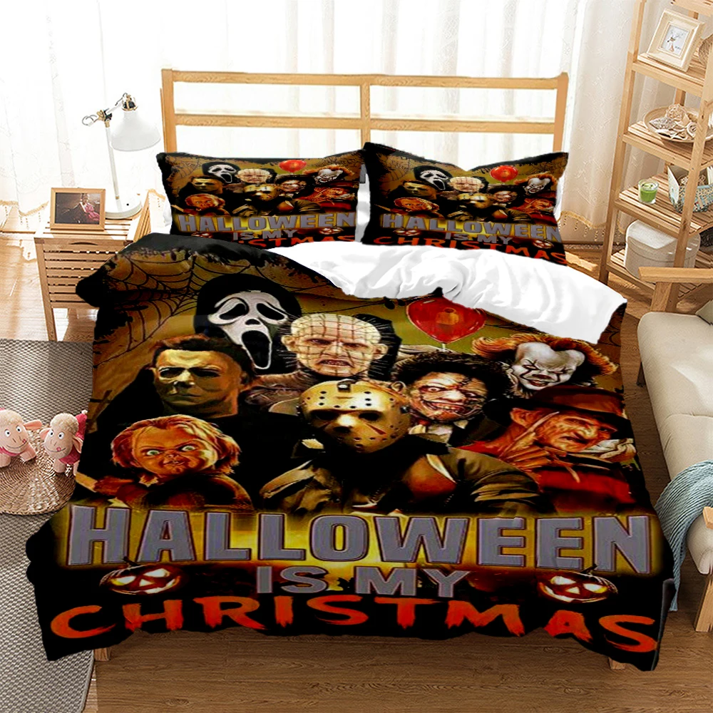 

Terrifying Halloween printed bedding pillowcases,exquisite bedding sets,down duvet covers,fashionable bedding sets,birthday gift