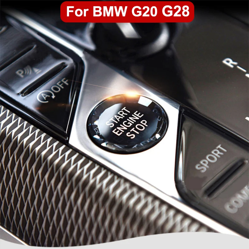 

Car Start Stop Engine Switch Cover Trim For BMW G20 G28 G29 G05 G07 3 Series X5 X7 Z4 2018-2021 Crystal Style Auto Accessories
