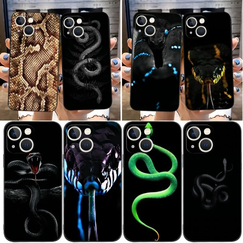 Snake Phone Case For Iphone 12 Pro Max 11 13 Xr X Xs Mini Pro Max For 6 6s 7 8 Plus Funda Shell Cover Mobile Phone Bag