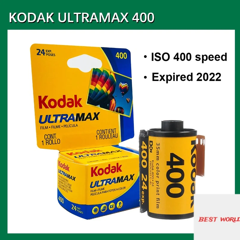 

KODAK UltraMax 400 Color 35mm Film 24 Exposure per Roll Fit For M35 / M38 Camera (Expiration Date: 2023)