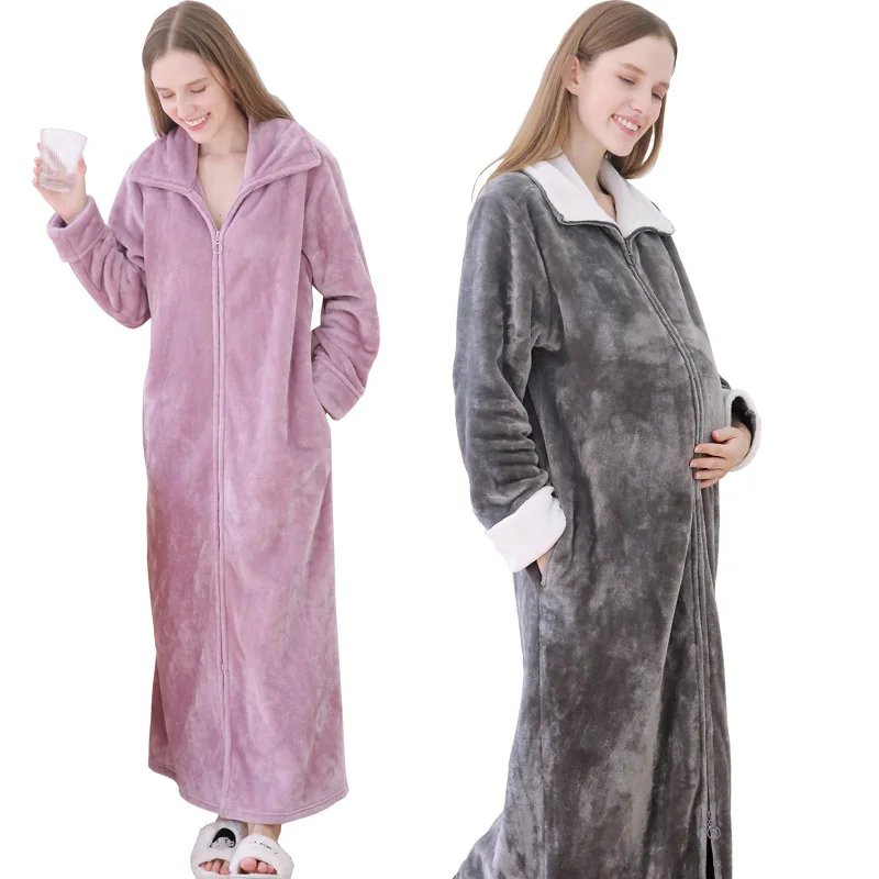 Autumn Winter Thicken Robe Kimono Bathrobe Gown Nightgown Warm Flannel Male Nightwear Intimate Lingerie Plus Size Homewear