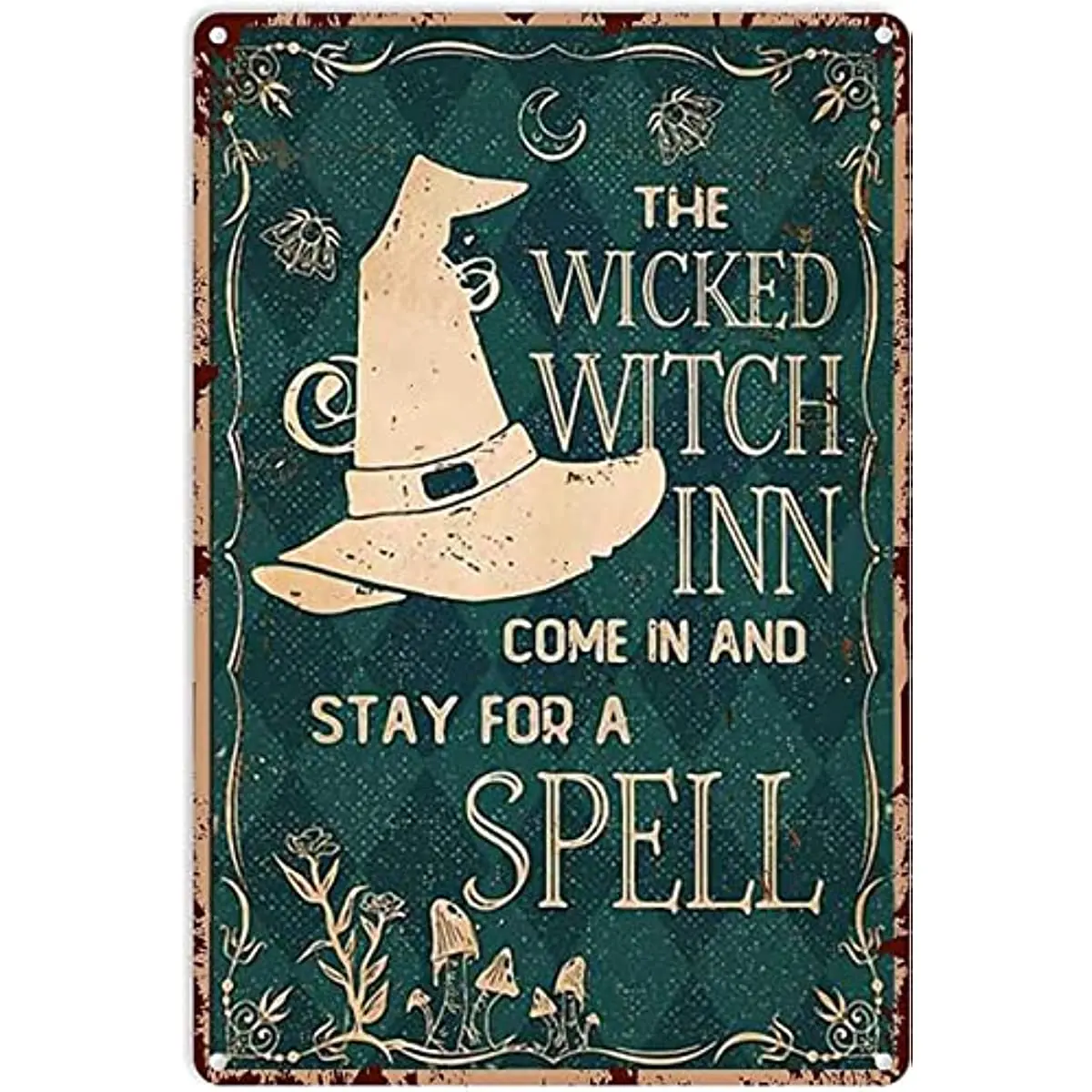Фото Декорации для ведьмы, винтажная черная шляпа, общество, ведьма, Хэллоуин, металлический знак, Декор, жестяной знак, настенный постер, декор для кухни, дома, бара, кафе №4