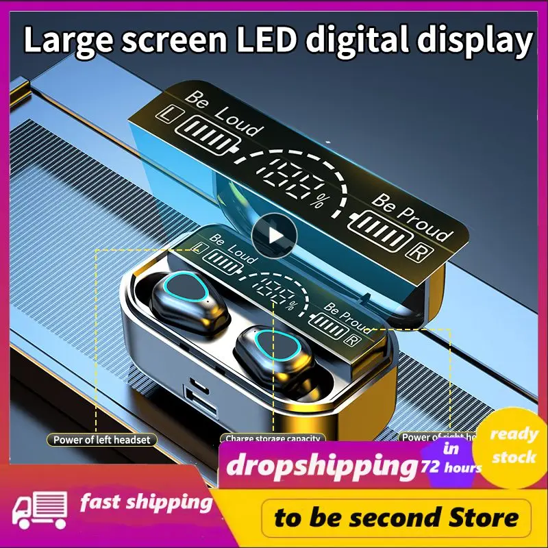 

Headset Tws Earphone bluetooth-compatible Stereo Wireless Sport Headphone With Microphone Touch Control Music Earbuds