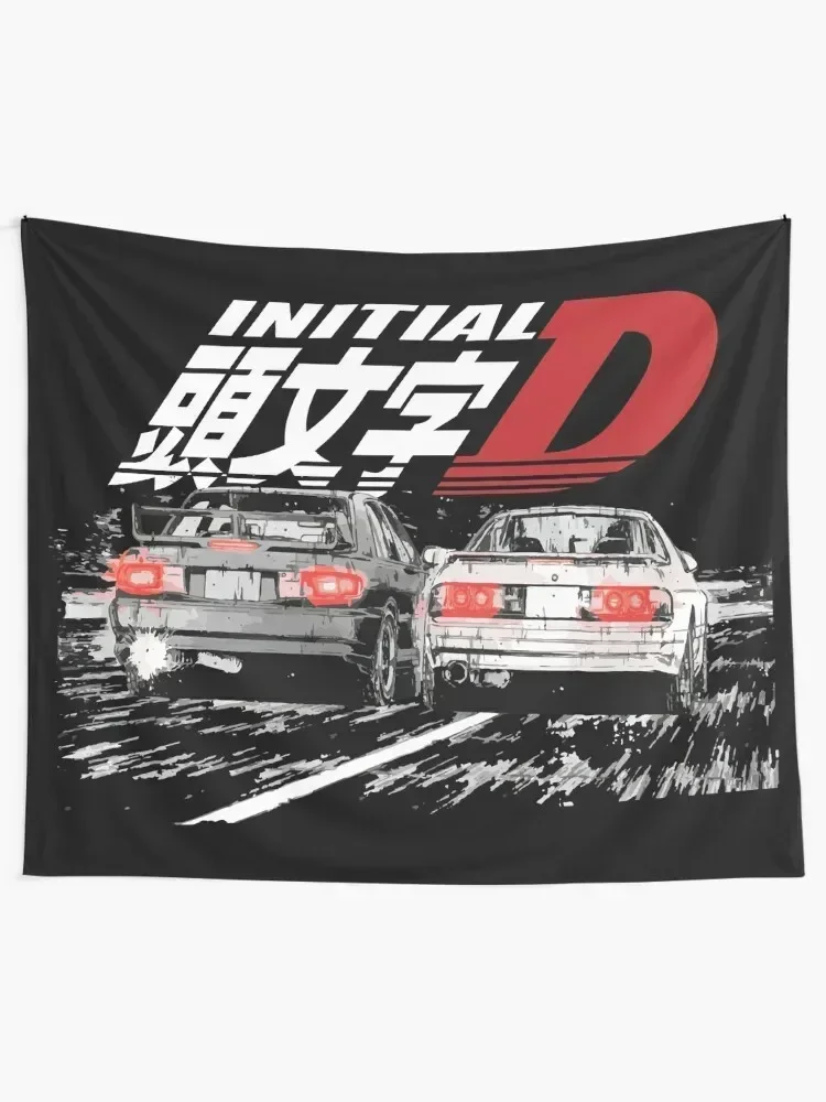 Initial D - Mountain Drift Racing Tandem Takahashi FC vs Kyoichi Sudo EVO eMPIRE Гобелен Товары для дома Настенные