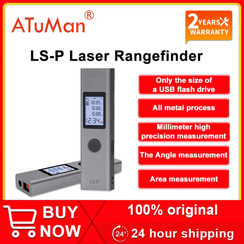 

Xiaomi DUKA LS-P Smart Laser Rangefinder USB Charger High Precision Measurement Laser Distance Meter Electronic Roulette Measur